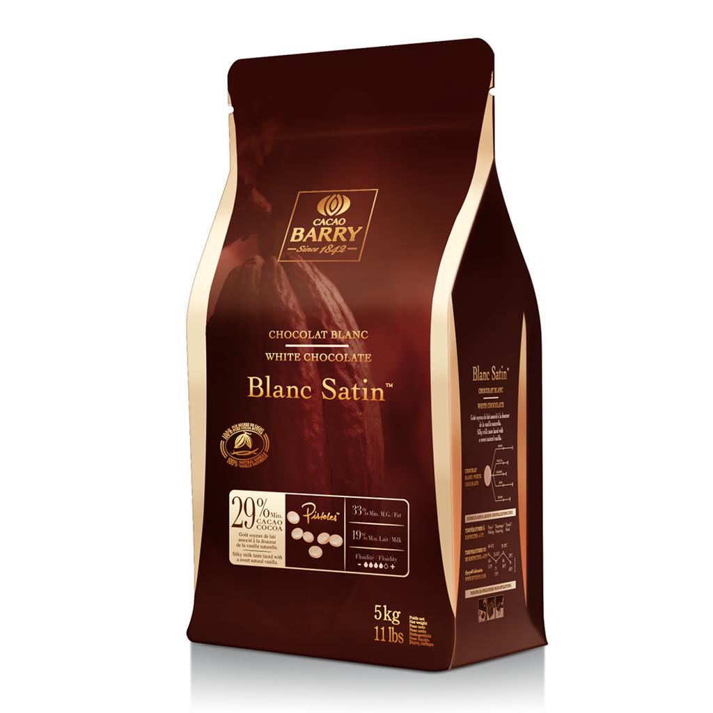 Couverture Chocolat Blanc Satiné 29% Blanc 5 kg Cacao Barry